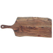 Acacia Wood Live Edge Serving Board with Handle, Cutting Board, Cheese Board, Party Tray, Entertaining Platter