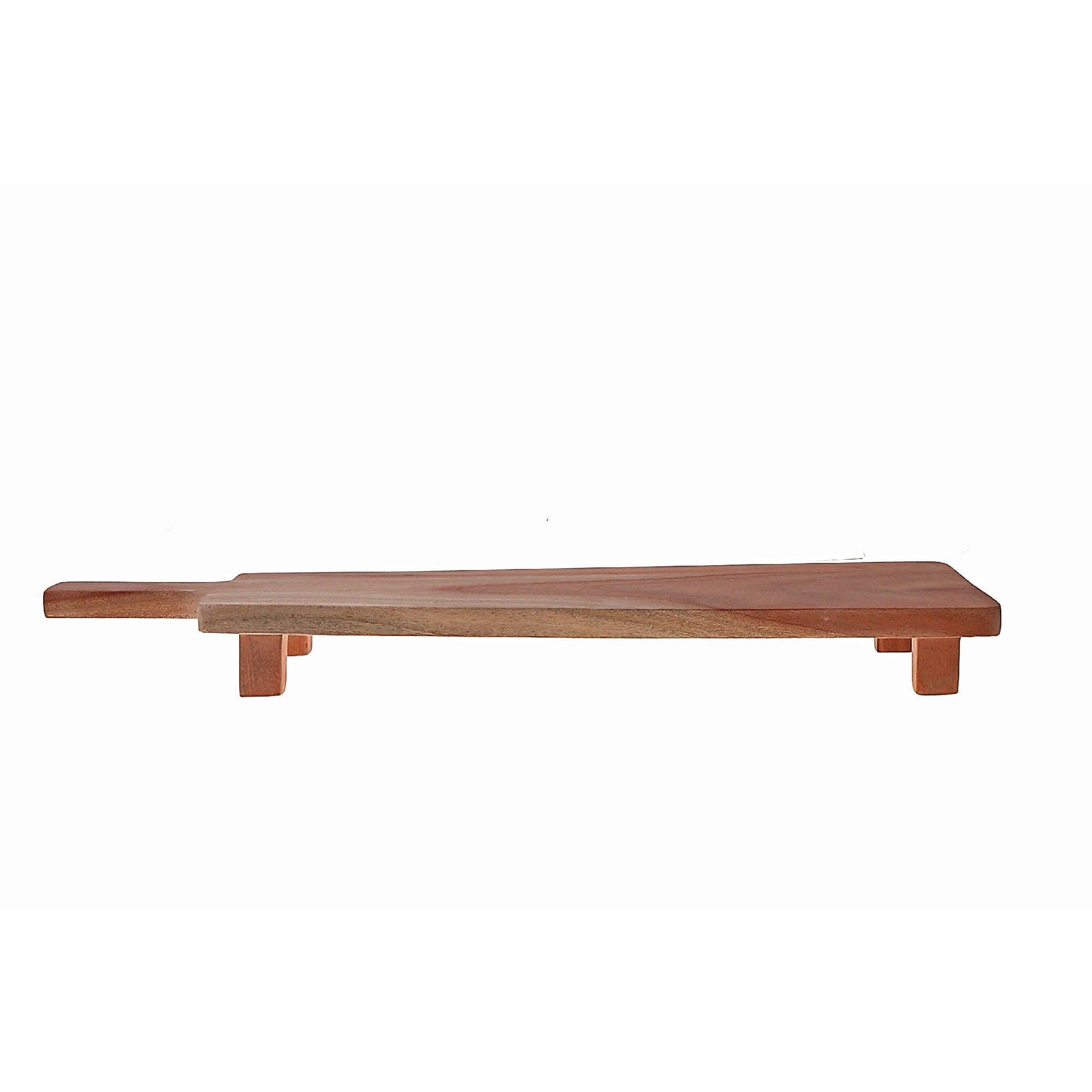 Acacia Wood Rectangular Serving Board On Stand Decorative Kitchen Display Board