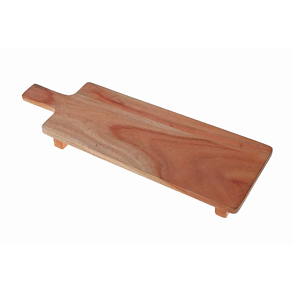 Acacia Wood Rectangle Serving Board with Stand, Cutting Board, Cheese Platter, Kitchen Tray, Party Entertaining Board