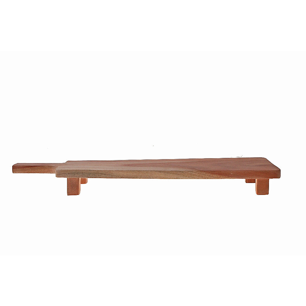 Acacia Wood Rectangle Serving Board with Stand, Cutting Board, Cheese Platter, Kitchen Tray, Party Entertaining Board