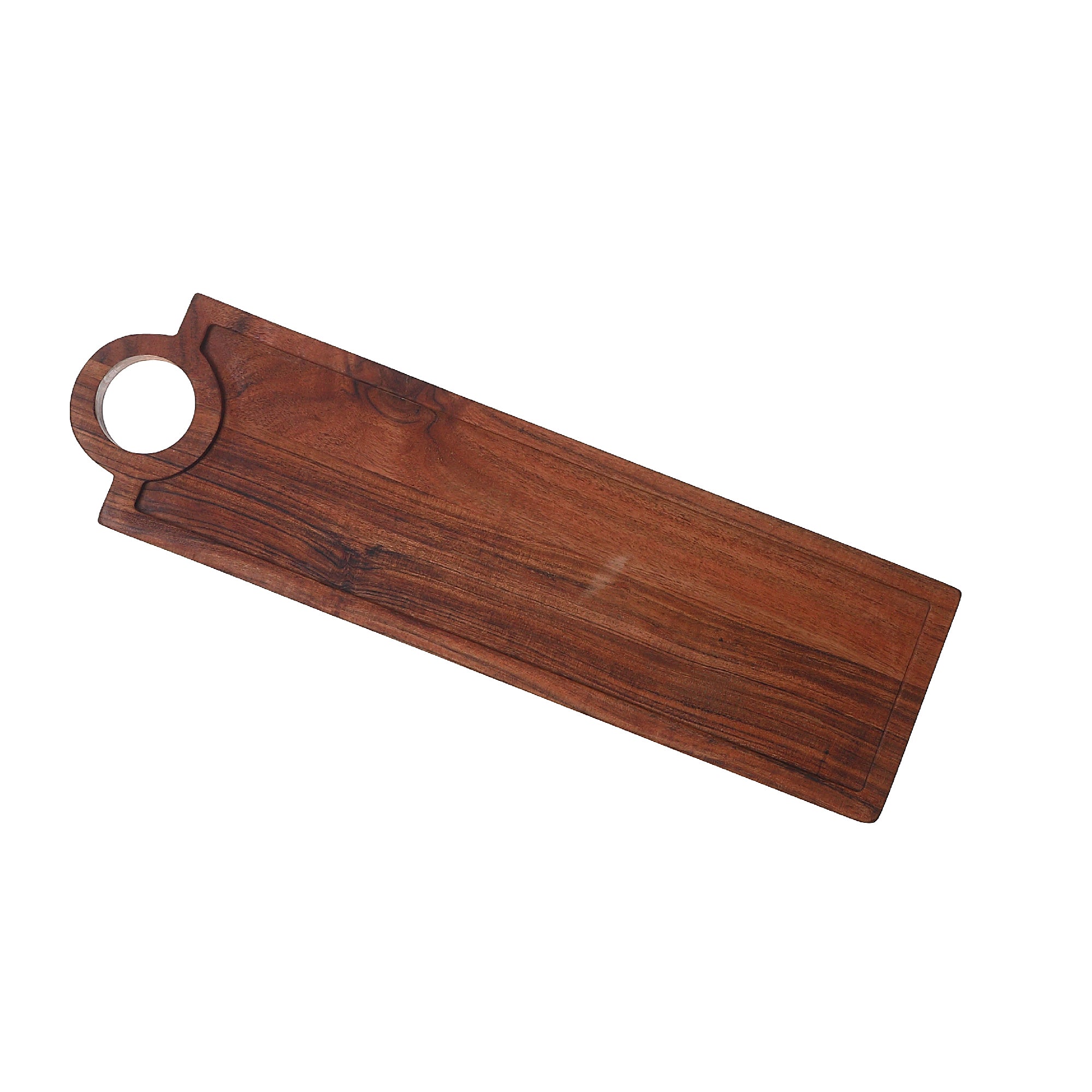 Acacia Wood Rectangular Serving Tray With Handle Decorative Kitchen Serving Tray