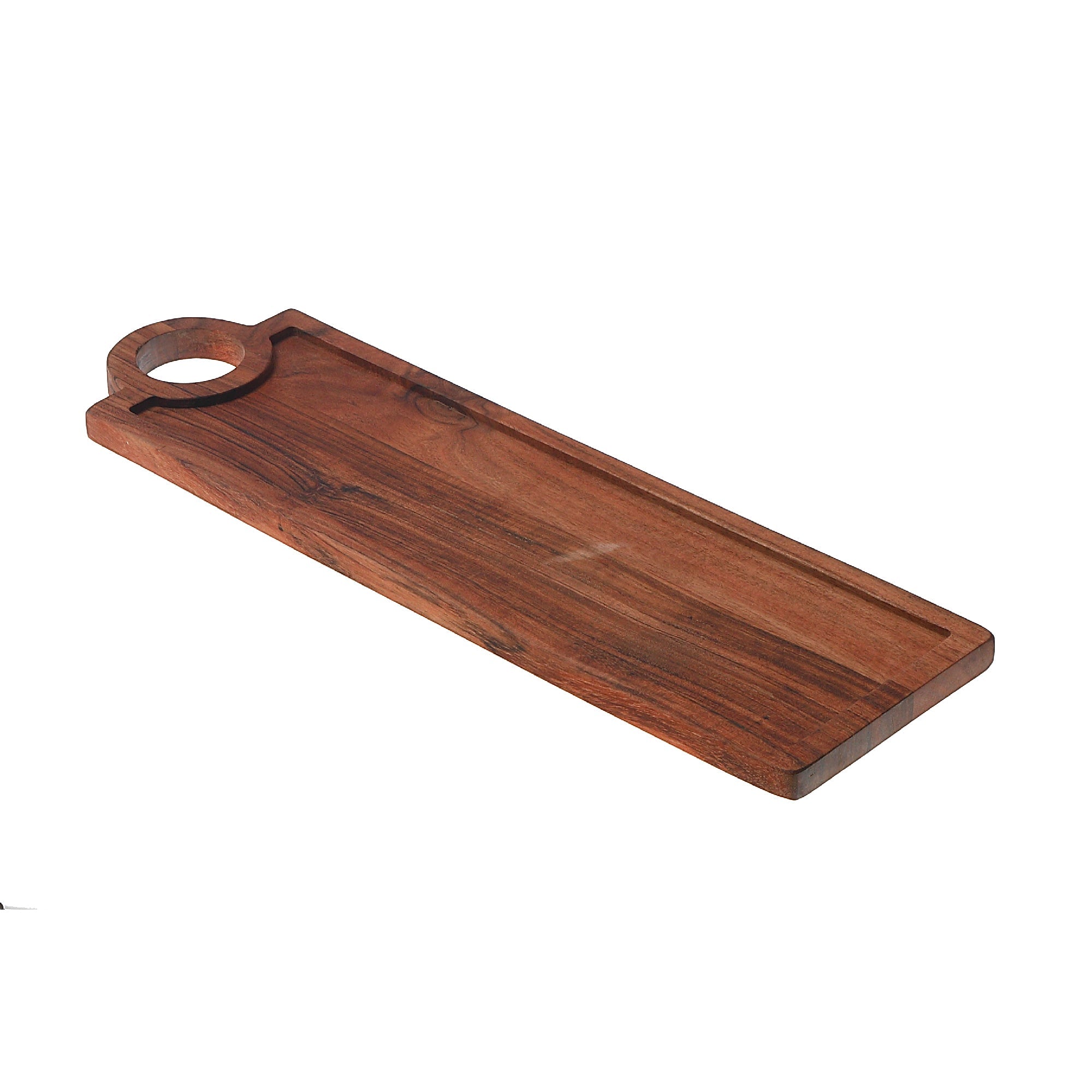 Acacia Wood Rectangular Serving Tray With Handle Decorative Kitchen Serving Tray