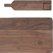 Custom Acacia Wood Beveled Serving Board With Handle, Wooden Serving Board, Charcuterie Board