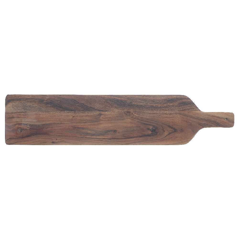 Custom Acacia Wood Beveled Serving Board With Handle, Wooden Serving Board, Charcuterie Board