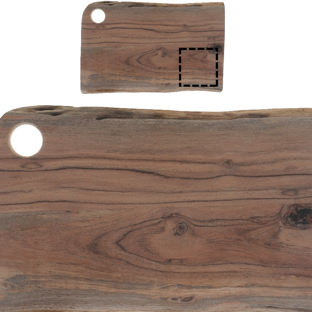 Custom Acacia Wood Live Edge Serving Board With Round Handle, Charcuterie Board, Serving Platter