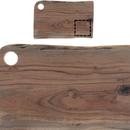 Custom Acacia Wood Live Edge Serving Board With Round Handle