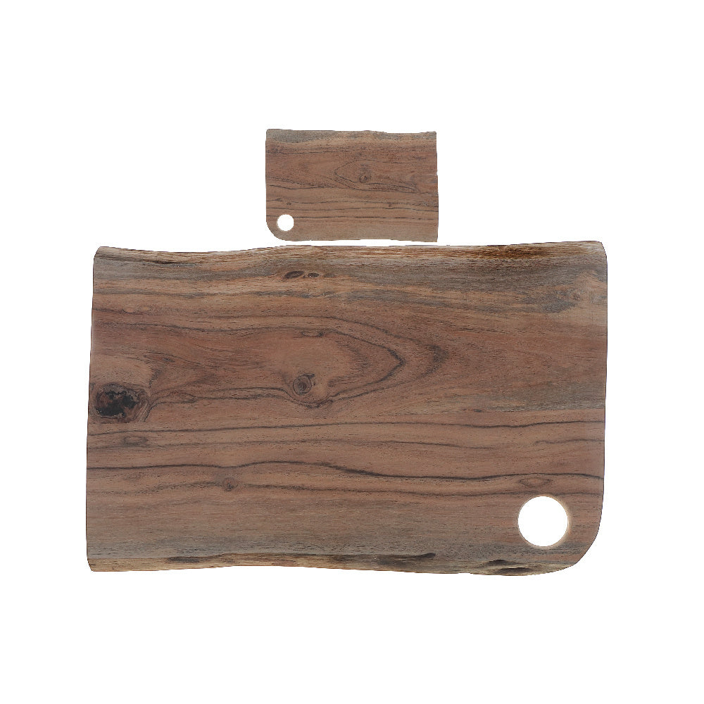 Custom Acacia Wood Live Edge Serving Board With Round Handle, Charcuterie Board, Serving Platter