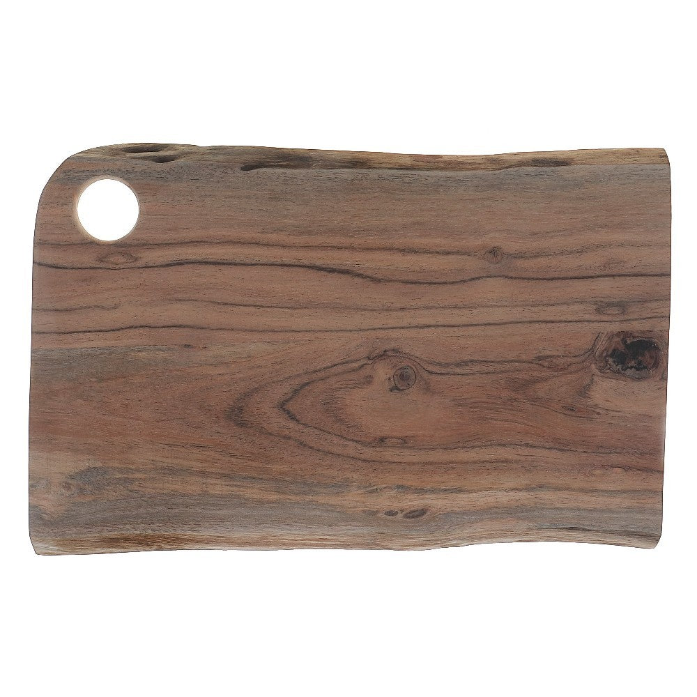 Custom Acacia Wood Live Edge Serving Board With Round Handle, Charcuterie Board, Serving Platter