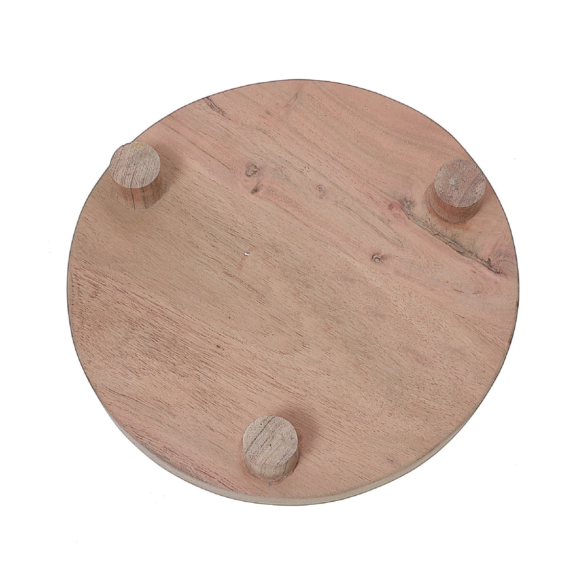Round Tabletop Platform Riser Acacia Wood Round Table Riser, Rustic Kitchen Display Stand, Serving T ...