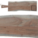 Custom Acacia Wooden Rectangle Live Edge Serving Board Large