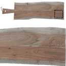 Custom Acacia Wooden Rectangle Live Edge Serving Board Small