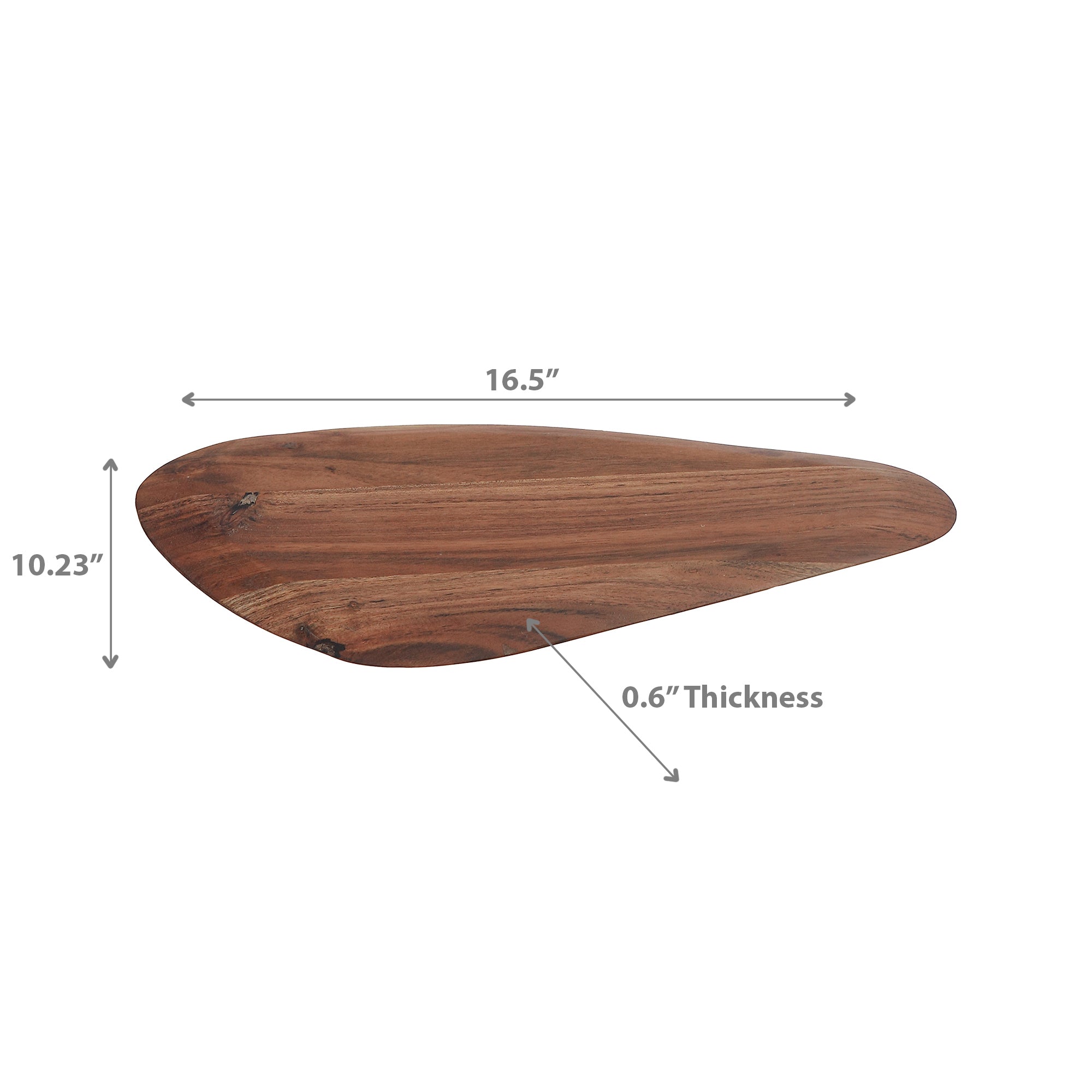 Acacia Wooden Curved Triangle Serving Board – Kitchen Cheese or Charcuterie Board