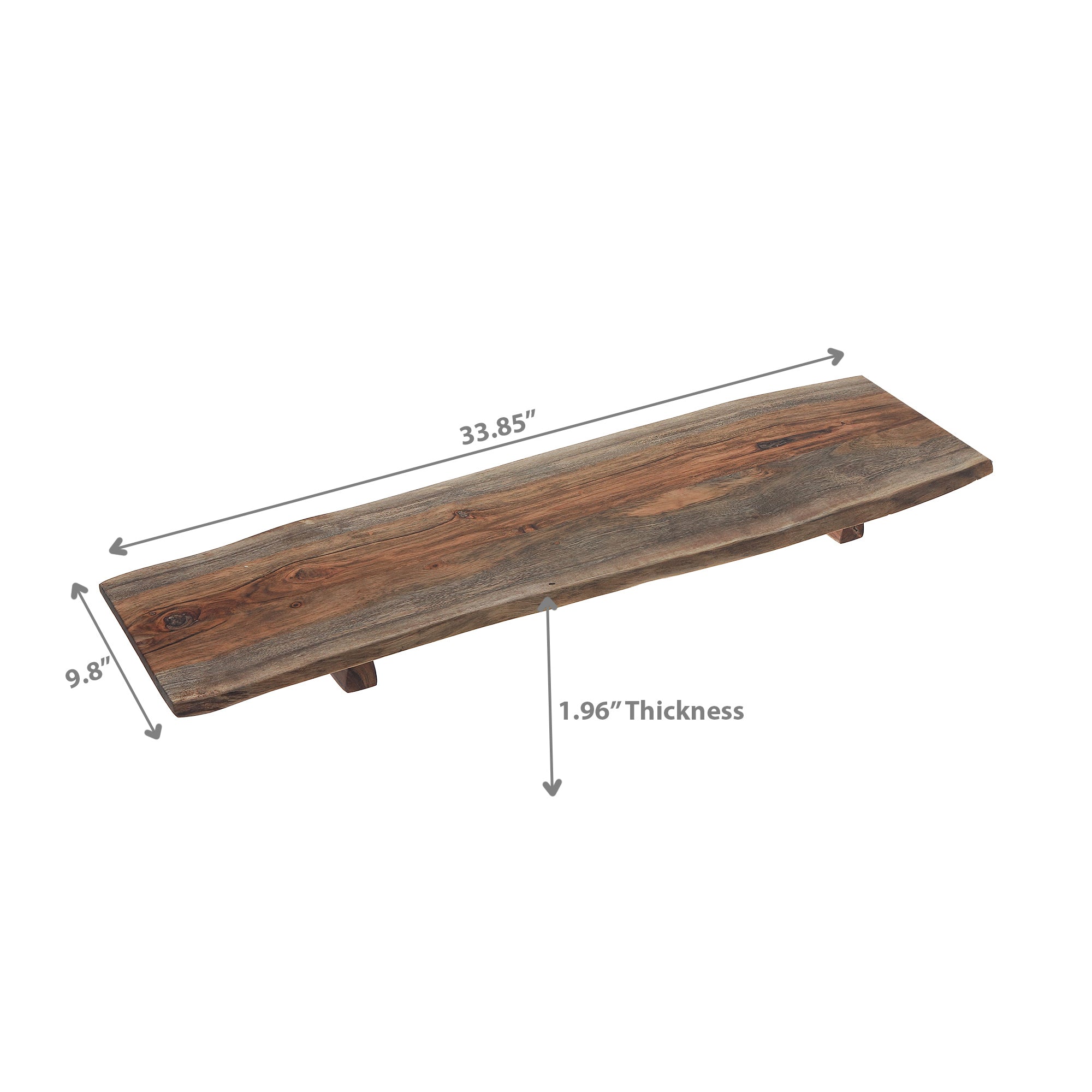 Acacia Wooden Live Edge Rectangular Serving Board Small, Small Acacia Live Edge Serving Board, Rectangular Charcuterie Platter, Rustic Kitchen Accessory