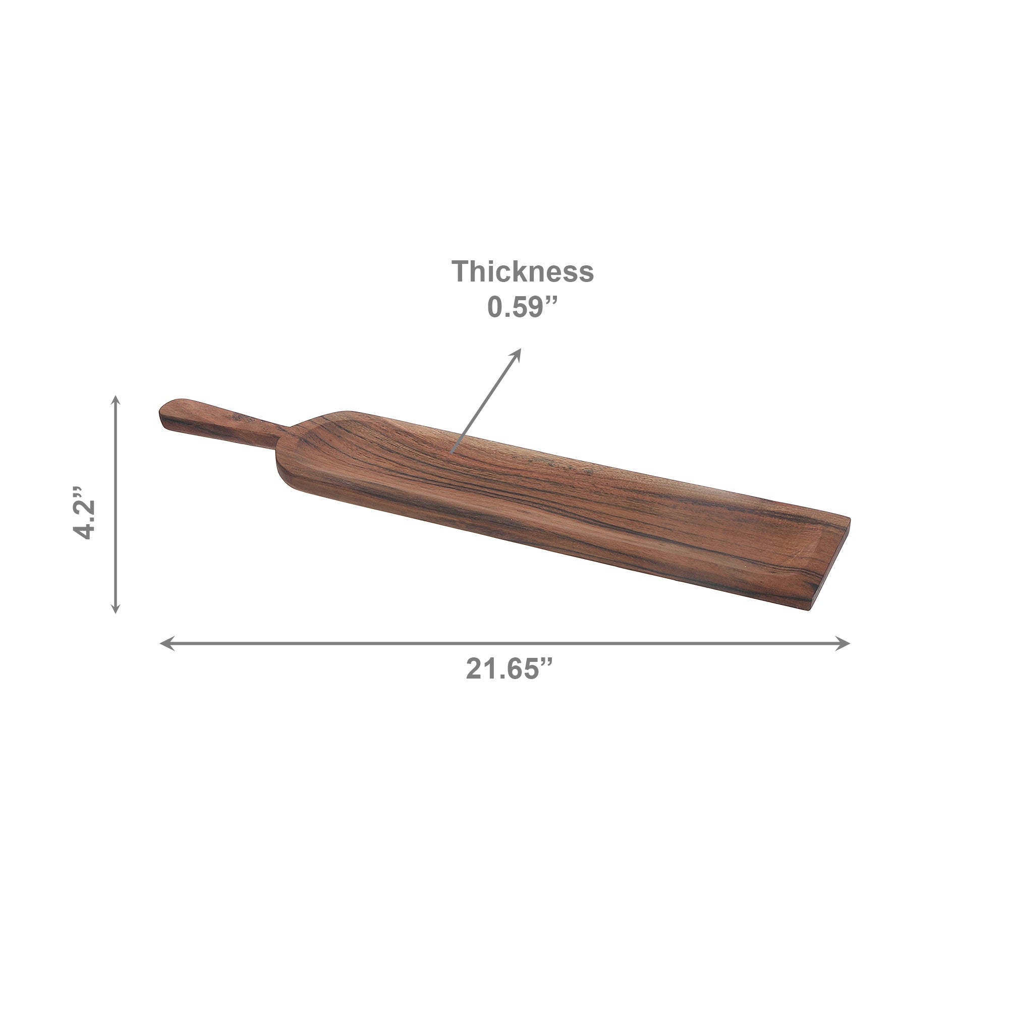 Long Acacia Wood Serving Board with Durable Oiled Finish