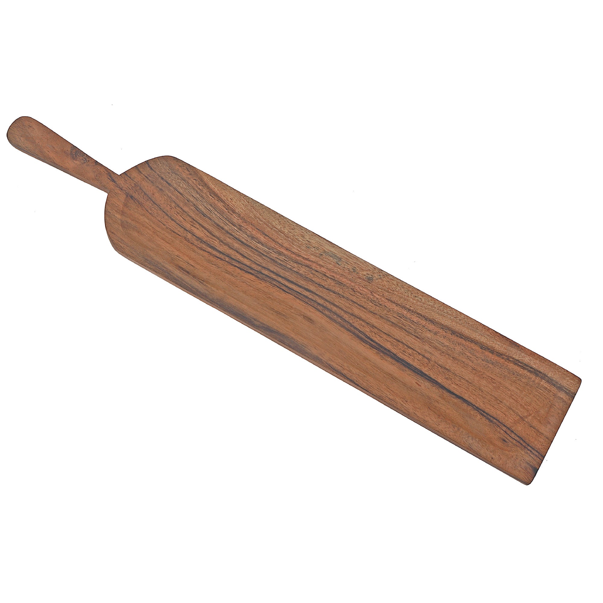 Paddle-Shaped Acacia Wood Serving Board with Protective Oil Finish