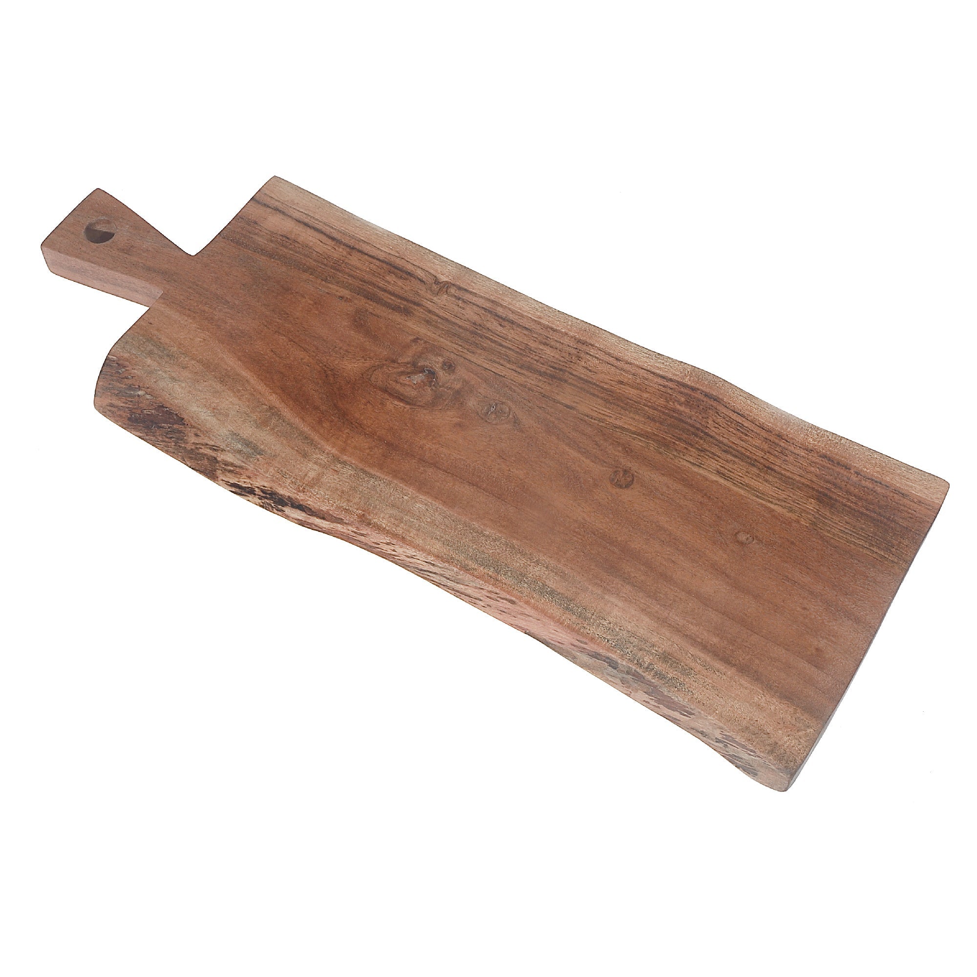 Acacia Oiled Wooden Thick Serving Butcher Board, Thick Acacia Butcher Block Board, Heavy Duty Serving Platter, Rustic Kitchen Prep Board