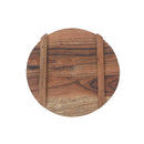 Acacia Oiled Wooden Round Beveled Edge Table Riser