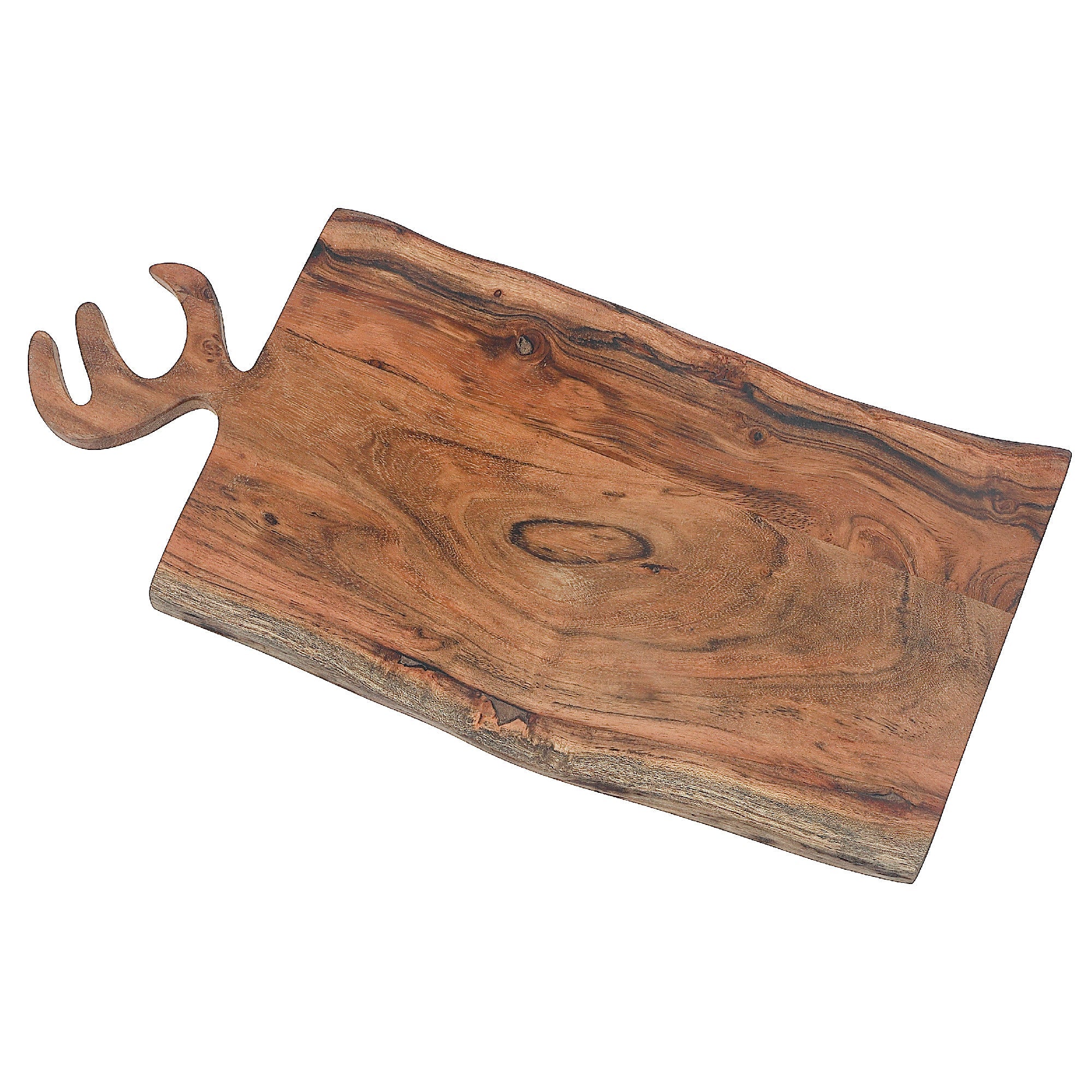 Large Acacia Wood Live Edge Chopping Board with Protective Oil Finish