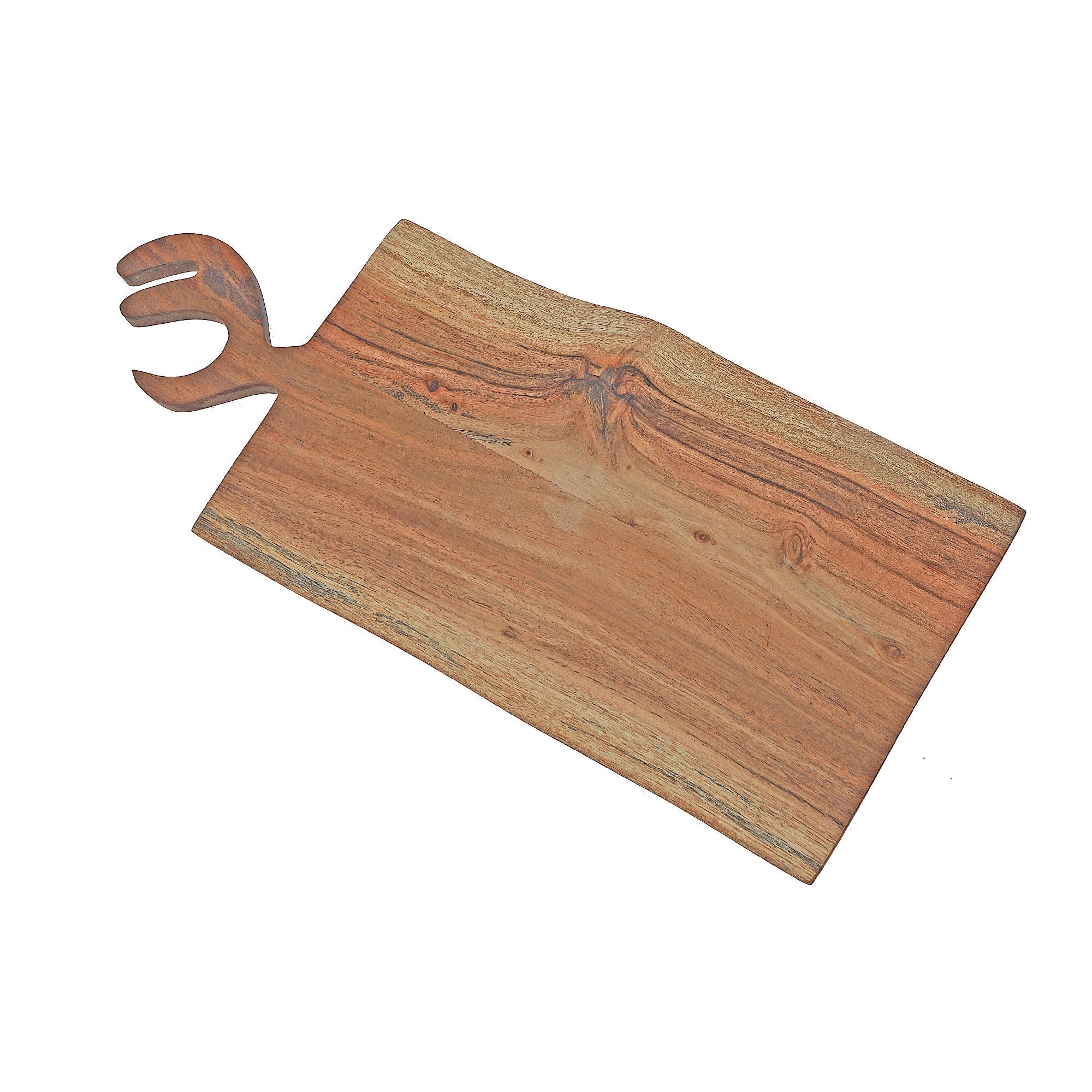 Acacia Oiled Wooden Live Edge Chopping Board Small, Small Acacia Live Edge Cutting Board, Oiled Wooden Kitchen Board, Rustic Food Prep Surface