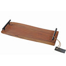Acacia Wood Live Edge Serving Board With Iron Handles