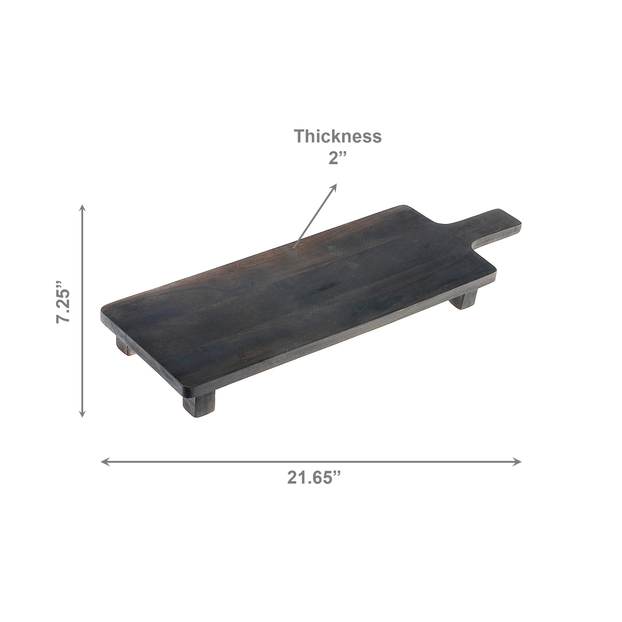 Rectangular Acacia Wood Serving Board with Stand for Entertaining
