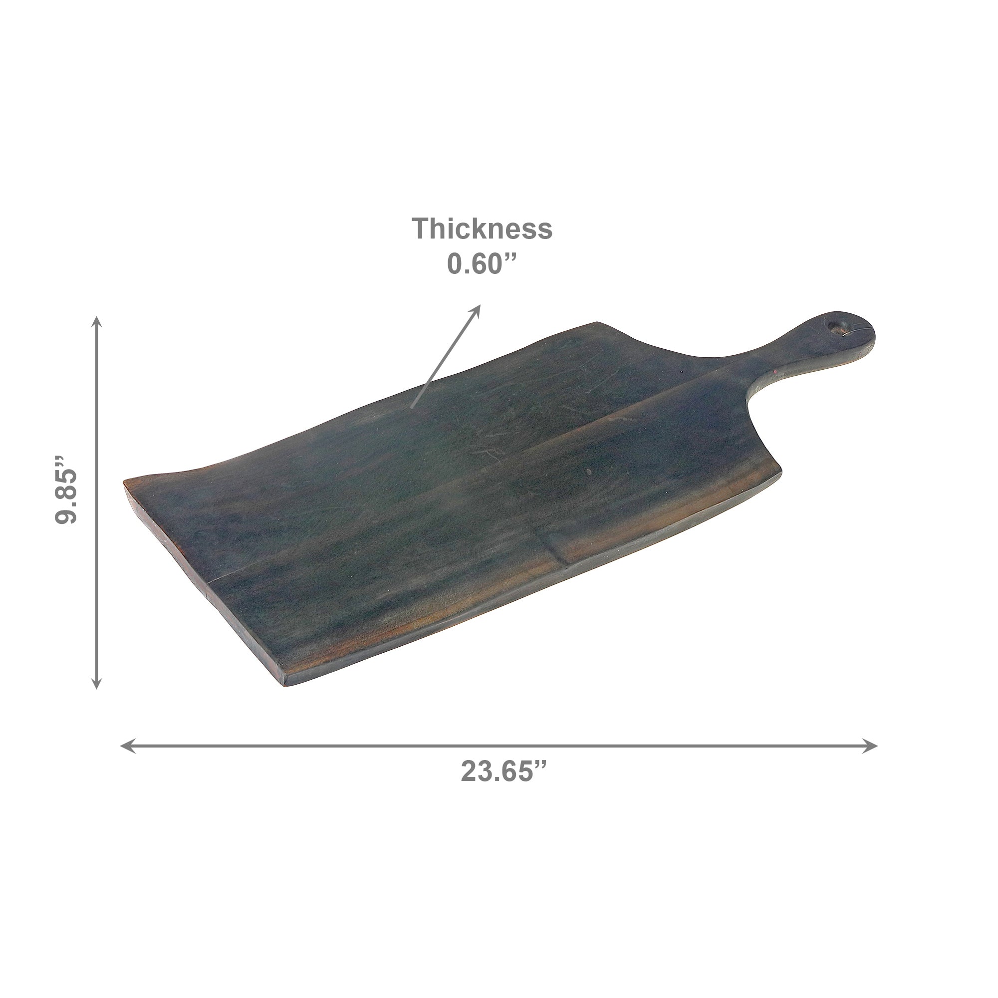 Live Edge Acacia Wood Serving Board with Convenient Handle