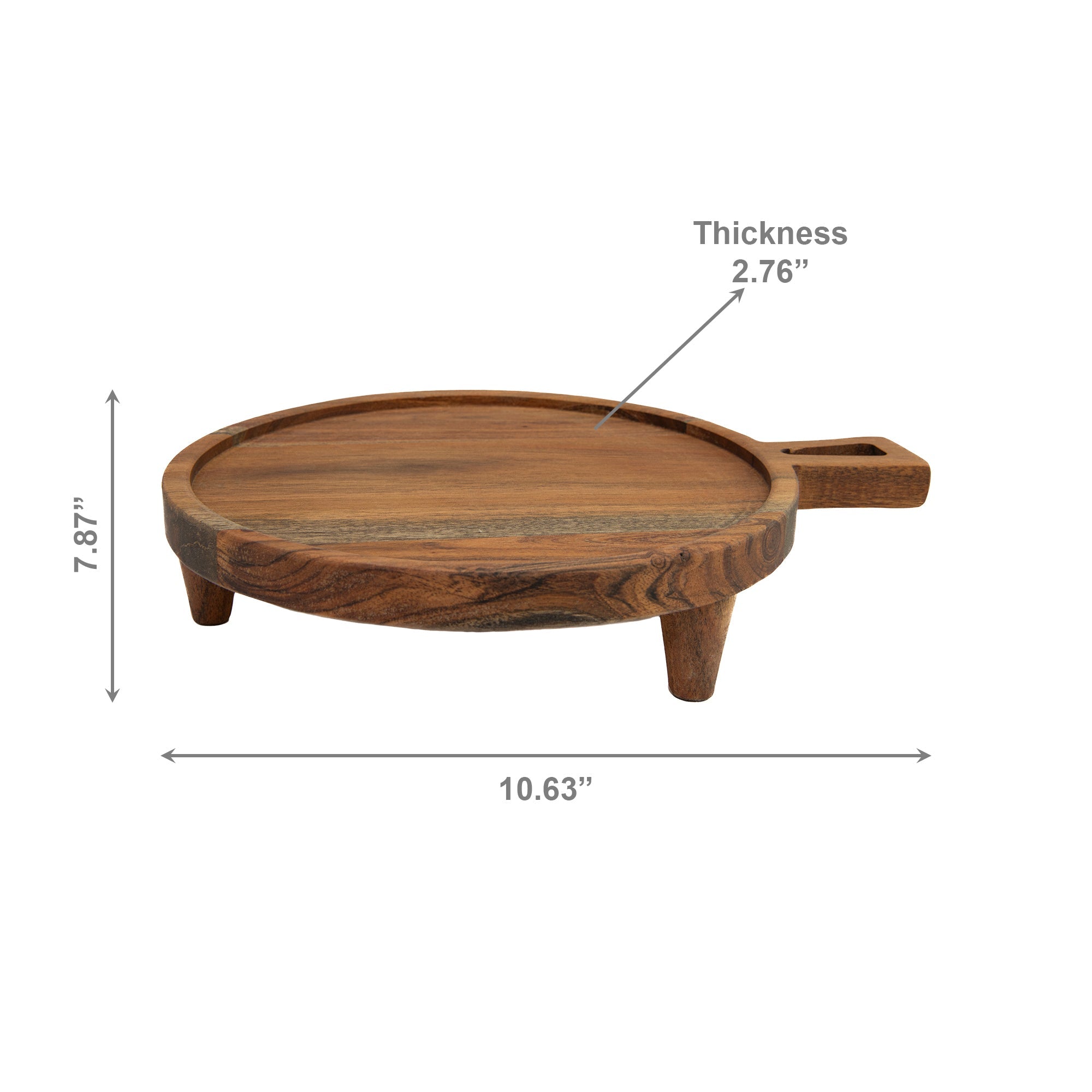 Round Acacia Wood Table Riser for Display or Elevation