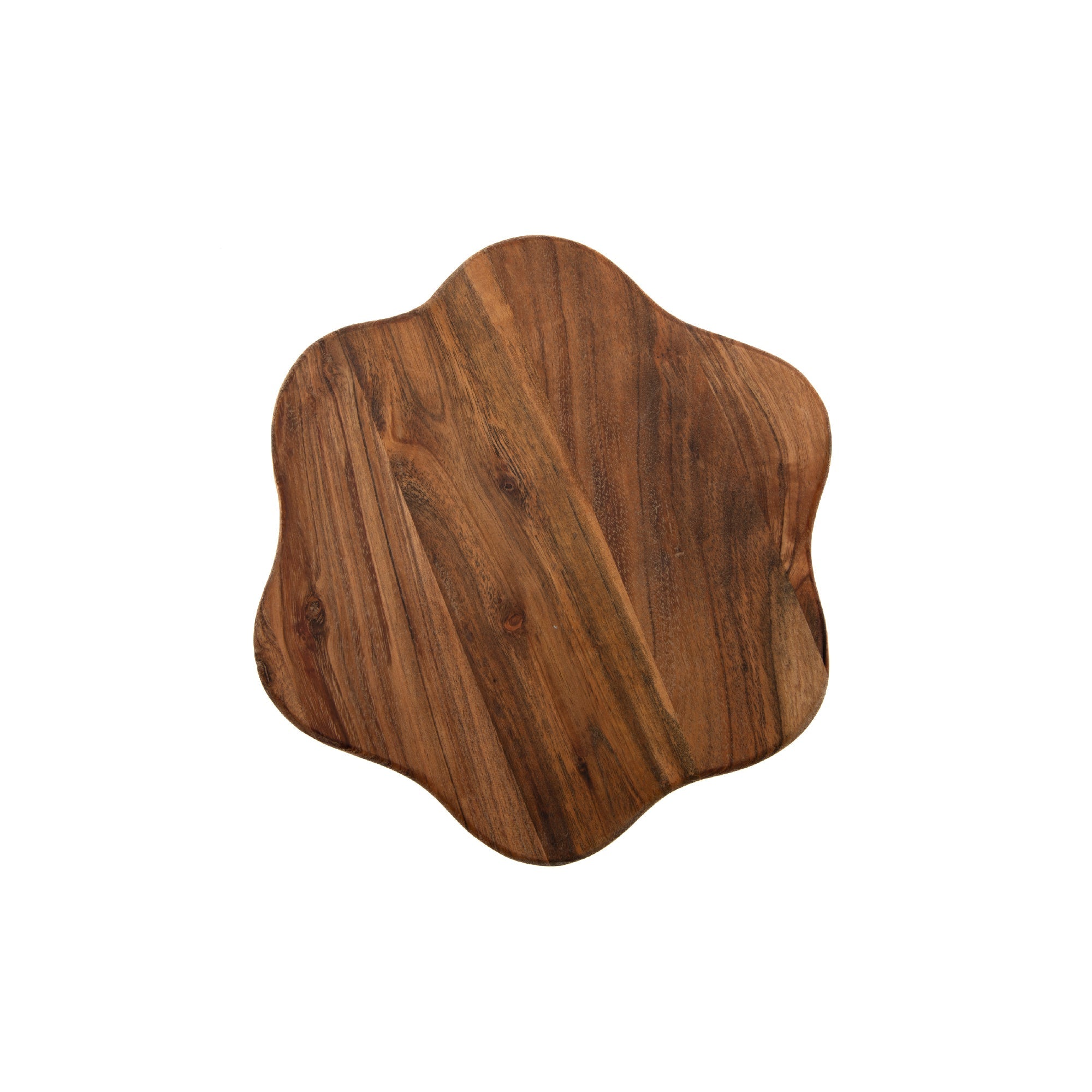 Flower-Shaped Acacia Wood Serving or Cutting Board