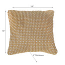 Microfibre Handloom Cushion Ochre 18 X 18 - Set of 2