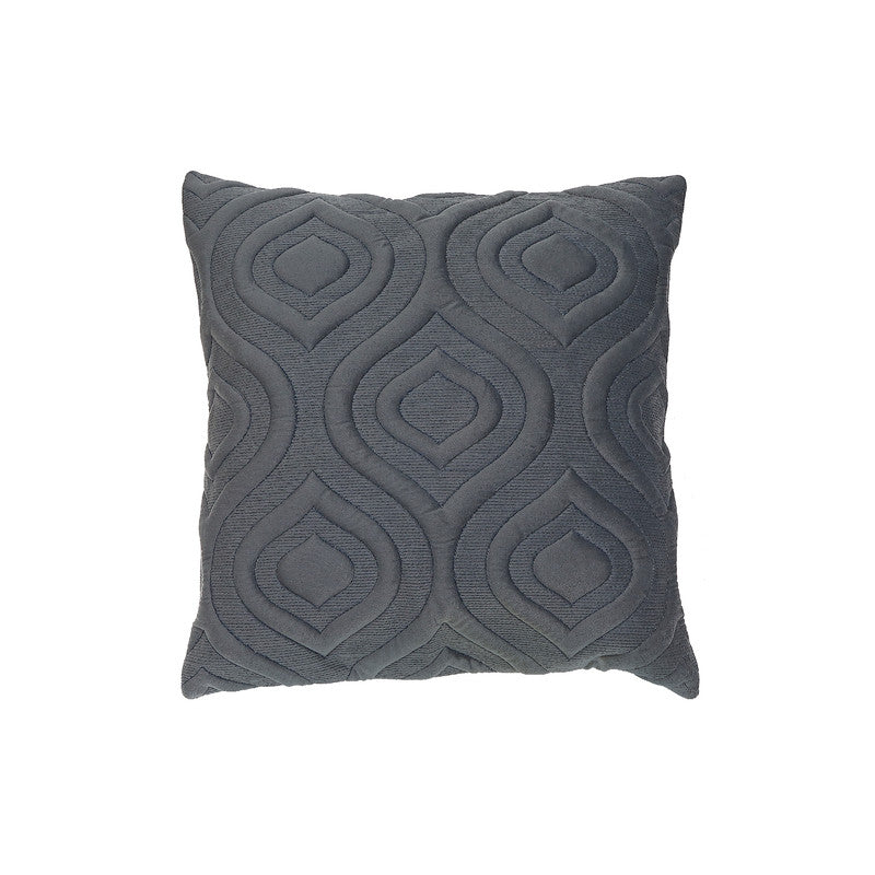 Velvet Impression Cushion Gray Luxurious Decorative Throw Pillow - Set of 2
