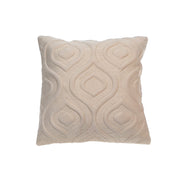 Velvet Impression Cushion Ivory Luxurious Decorative Throw Pillow - Set of 2