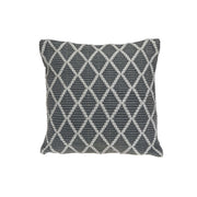 Ribbed Diamond Pattern Cushion Gray Decorative Throw Pillow - Set of 2