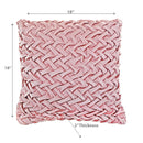 Monica Briaded Cushion Pale Pink 18 X 18 - Set of 2