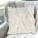 Slub Cotton Ivory Cushion Arrow 18 X 18 - Set of 2