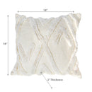 Slub Cotton Ivory Cushion Arrow 18 X 18 - Set of 2