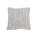 White Natural Micro Chenille & Jute Cushion 18 X 18 - Set of 2