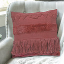 Handloom Fringe Cushion Carrot - Set of 2