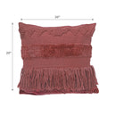 Handloom Fringe Cushion Carrot - Set of 2