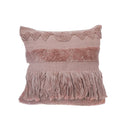 Handloom Fringe Cushion Mauve - Set of 2