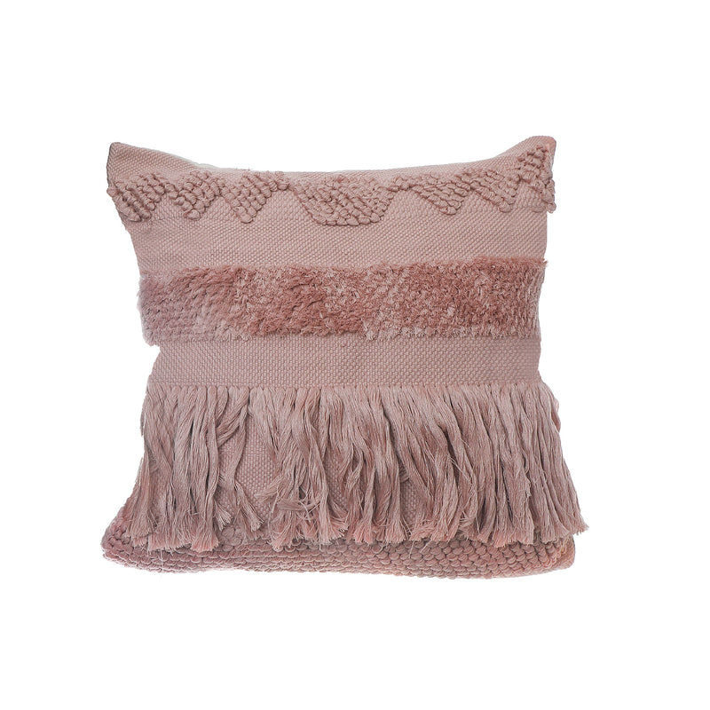 Handloom Fringe Cushion Mauve - Set of 2