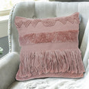 Handloom Fringe Cushion Mauve - Set of 2