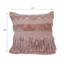 Handloom Fringe Cushion Mauve - Set of 2