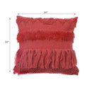 Handloom Fringe Cushion Rust - Set of 2