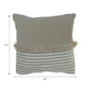 Handwoven Stripe With Fringe Cushion
