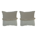 Handwoven Stripe With Fringe Cushion