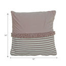 Handwoven Stripe With Fringe Cushion