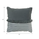 Handwoven Stripe With Fringe Cushion