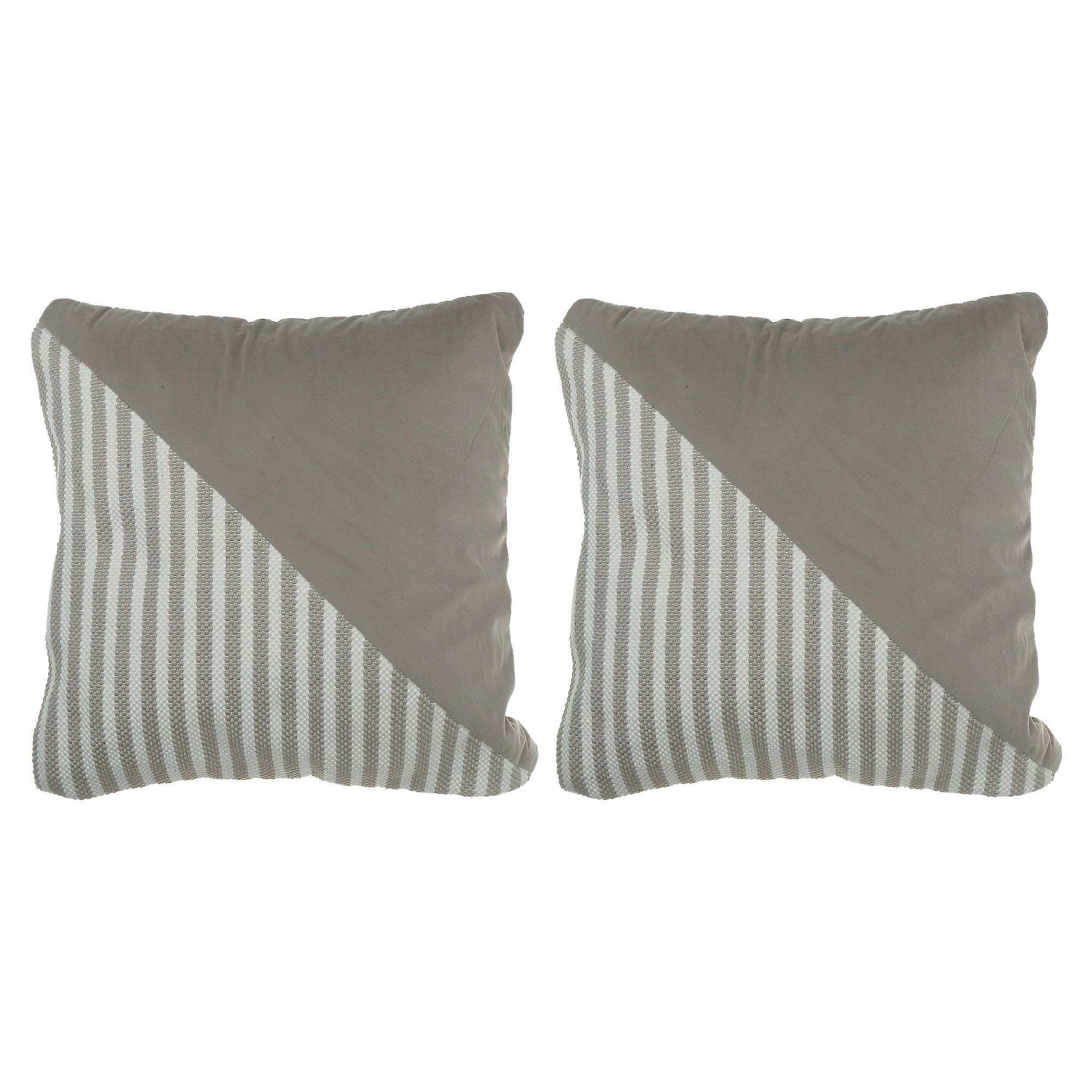 Handwoven Diagonal Stripe Cushion Set Of 2, Diagonal Stripe Handwoven Cushion Set, Decorative Throw Pillows, Textured Sofa Accent