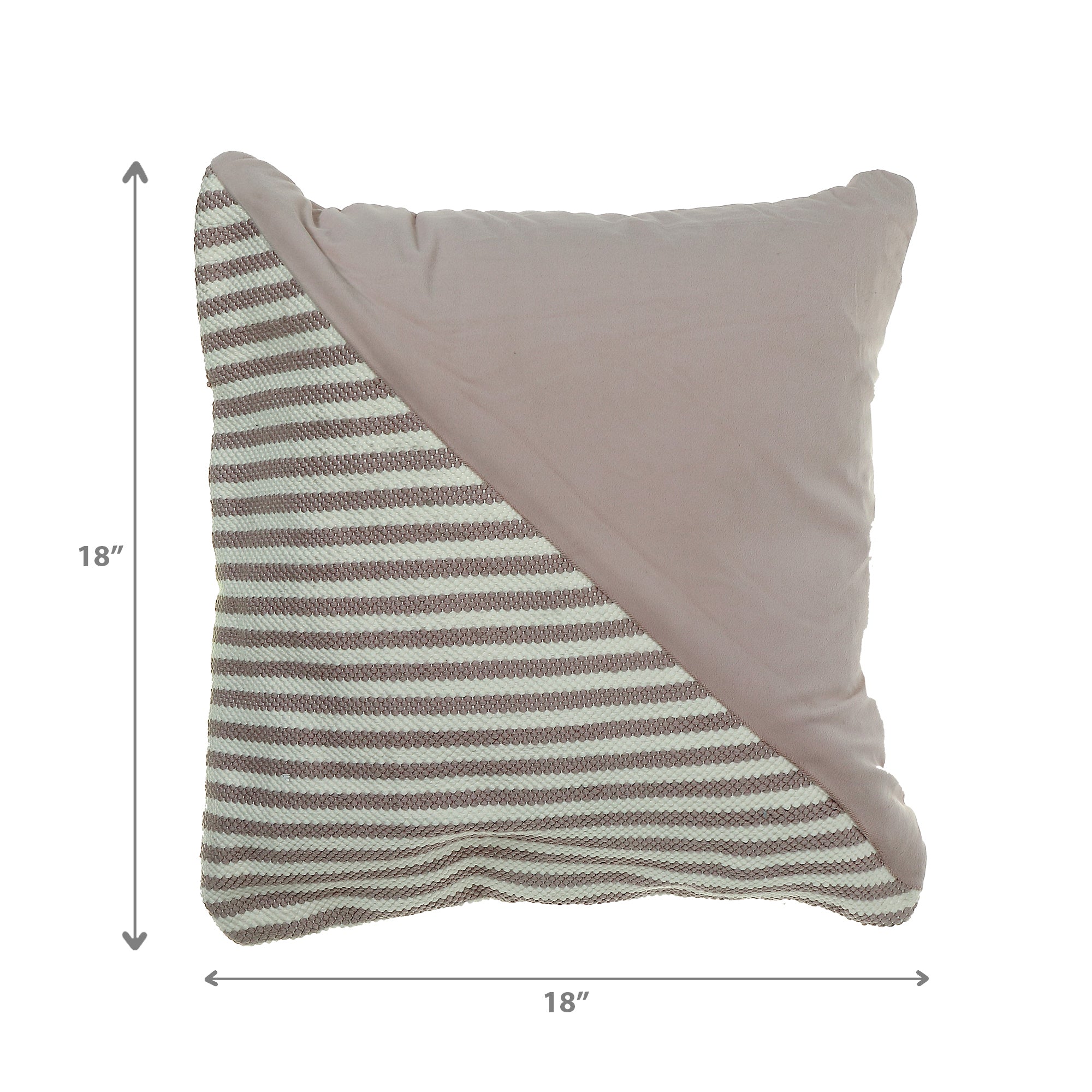 Handwoven Diagonal Stripe Cushion Set Of 2, Diagonal Stripe Handwoven Cushion Set, Decorative Throw Pillows, Textured Sofa Accent