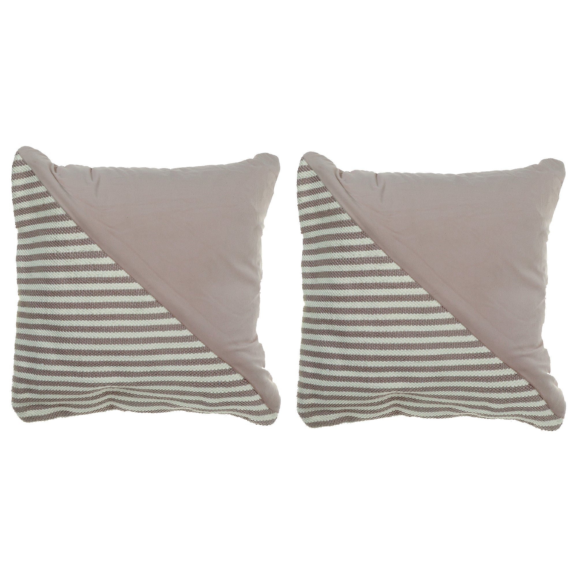 Handwoven Diagonal Stripe Cushion Set Of 2, Diagonal Stripe Handwoven Cushion Set, Decorative Throw Pillows, Textured Sofa Accent